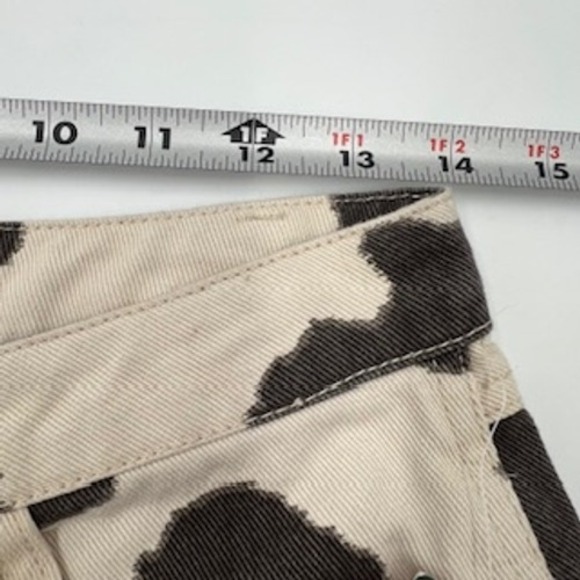 Wild Fable Womens Brown Cow Print High Rise Wide Leg Denim Pants XS New - Picture 7 of 13